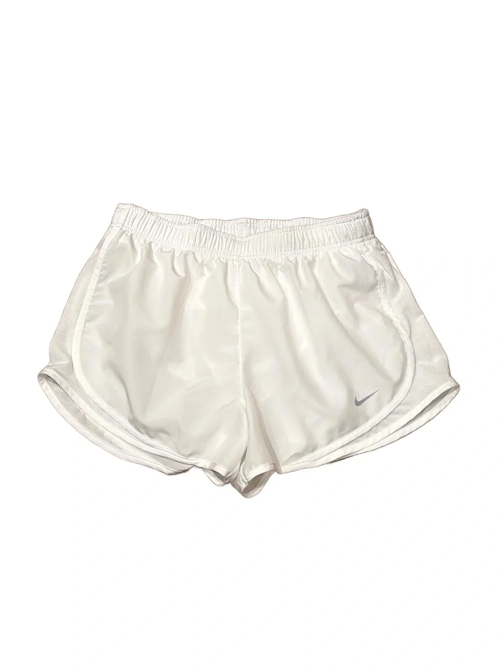 Nike Dri-FIT Athletic Shorts White Womens Medium Running Sports